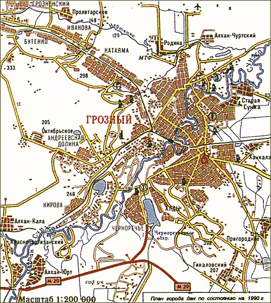 Грозный карта мира